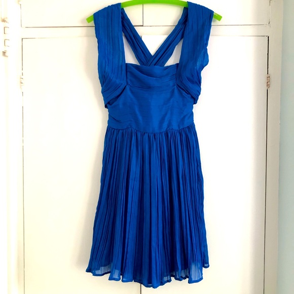 BB Dakota Dresses & Skirts - NWOT BB Dakota Chiffon Evening Cocktail Dress Royal Blue never worn size 6